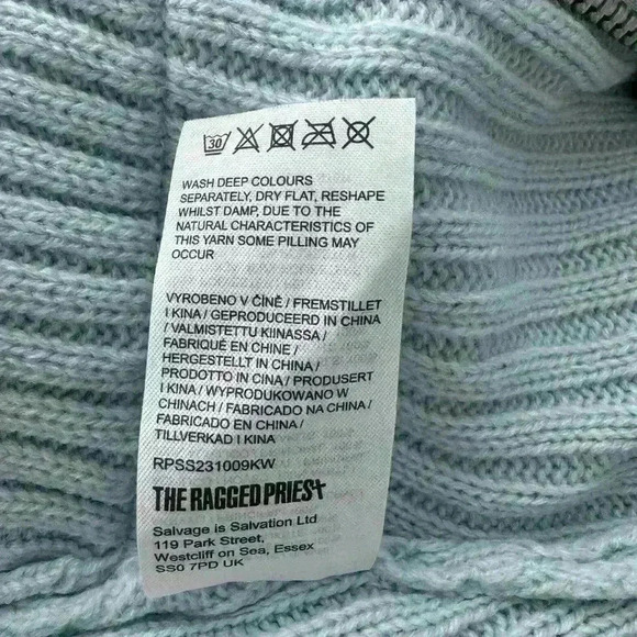 The Ragged Priest Faux Fur Y2K Baby Blue Cardigan Sweater - Picture 6 of 6